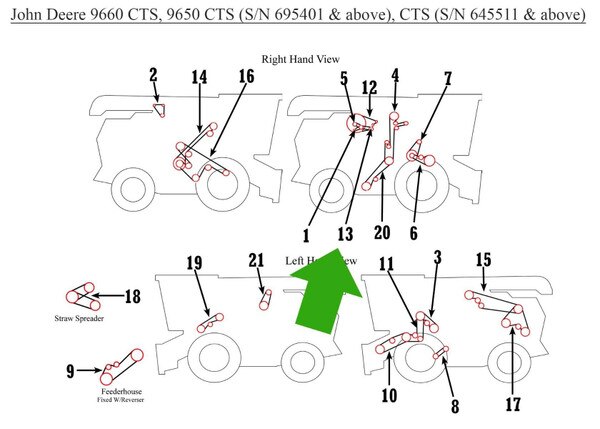 H146636 Rotary Screen Drive Belt JD